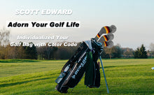 Load image into Gallery viewer, Scott Edward Knitted Golf Covers for Driver Wood,Fairway Wood and Hybrid Wood,Protect Golf Club from Scratches and Dust,Double Layers,Decorate Golf Bags, Grey Yellow Pattern