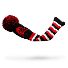 Load image into Gallery viewer, Scott Edward Golf Club Knitted Headcovers Double Layers Elastic Acrylic Yarn,Fluffy Pom Creativity Pattern for Golfer Gifts,Golf Club Protector- Skull Pattern for Driver(460cc),Fairway(3/5/7) and Hybrid(UT)