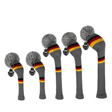 Load image into Gallery viewer, Scott Edward Knitted Golf Covers for Driver Wood,Fairway Wood and Hybrid Wood,Protect Golf Club from Scratches and Dust,Double Layers,Decorate Golf Bags, Grey Yellow Pattern