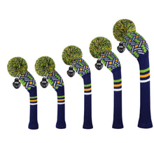 Load image into Gallery viewer, Scott Edward Golf Club Knitted Headcovers for Driver(460cc),Fairway(3/5/7) and Hybrid(UT),Double Layers Acrylic Yarn, Four Colors Styles Pattern for Golfer Gifts,Golf Club Protector