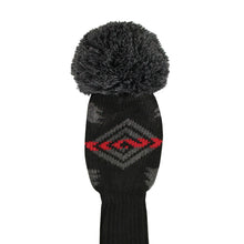 Load image into Gallery viewer, Scott Edward Knitted Golf Club Covers for Driver Wood,Fairway Wood and Hybrid Wood,Protect Golf Club from Scratches and Dust,Decorate Golf Bags with Maya Black Red Pattern