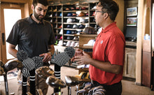 Load image into Gallery viewer, Scott Edward Knitted Golf Covers for Driver Wood,Fairway Wood and Hybrid Wood,Protect Golf Club from Scratches and Dust,Double Layers,Decorate Golf Bags, Black White Twill Pattern