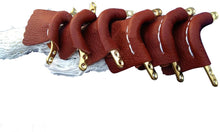 Load image into Gallery viewer, Scott Edward Pool Snooker Table Leather Pockets, Billiard Leather Net Pockets, Included Wood Screws, Set of 6, Homemade Tables or Game Room