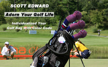 Load image into Gallery viewer, Scott Edward Knitted Golf Covers for Driver Wood,Fairway Wood and Hybrid Wood,Protect Golf Club from Scratches and Dust,Double Layers,Decorate Golf Bags, Blue Dots Pattern