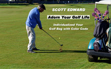 Load image into Gallery viewer, 2022 Scott Edward Golf Club Knitted Headcovers for Driver(460cc),Fairway(3/5/7) and Hybrid(UT),Double Layers Acrylic Yarn, Red H Blue White Grid Pattern for Golfer Gifts,Golf Club Protector