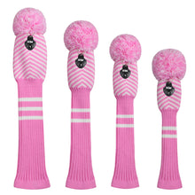 Load image into Gallery viewer, 2022 New Style Scott Edward Knitted Golf Covers for Driver Wood,Fairway Wood and Hybrid Wood,Protect Golf Club from Scratches and Dust,Decorate Golf Bags with Pink Herringbone Pattern