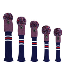Load image into Gallery viewer, Scott Edward Knitted Golf Covers for Driver Wood,Fairway Wood and Hybrid Wood,Protect Golf Club from Scratches and Dust,Double Layers,Decorate Golf Bags, Blue Dots Pattern