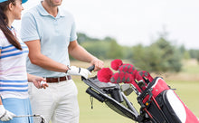 Load image into Gallery viewer, Scott Edward Knitted Golf Covers for Driver Wood,Fairway Wood and Hybrid Wood,Protect Golf Club from Scratches and Dust,Double Layers,Decorate Golf Bags,Rose Grey Argyles