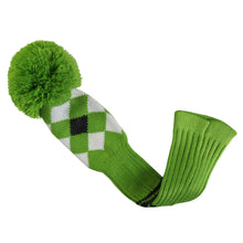 Load image into Gallery viewer, Scott Edward Knitted Golf Covers for Driver Wood,Fairway Wood and Hybrid Wood,Protect Golf Club from Scratches and Dust,Double Layers,Decorate Golf Bags,Green Grey Argyles