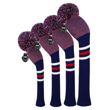 Load image into Gallery viewer, Scott Edward Knitted Golf Covers for Driver Wood,Fairway Wood and Hybrid Wood,Protect Golf Club from Scratches and Dust,Double Layers,Decorate Golf Bags, Blue Dots Pattern