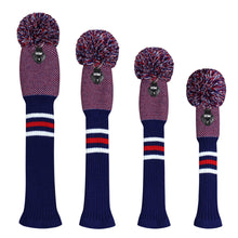Load image into Gallery viewer, Scott Edward Knitted Golf Covers for Driver Wood,Fairway Wood and Hybrid Wood,Protect Golf Club from Scratches and Dust,Double Layers,Decorate Golf Bags, Blue Dots Pattern
