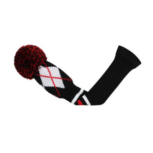Load image into Gallery viewer, Scott Edward Golf Club Knitted Headcovers for Driver(460cc),Fairway(3/5/7) and Hybrid(UT),Double Layers Acrylic Yarn, Black White Red Argyle  Pattern for Golfer Gifts,Golf Club Protector