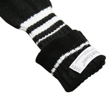 Load image into Gallery viewer, Scott Edward Golf Club Knitted Headcovers Double Layers Elastic Acrylic Yarn,Fluffy Pom Creativity Pattern for Golfer Gifts,Golf Club Protector-for Driver(460cc),Fairway(3/5/7) and Hybrid(UT)-White Black Stripes