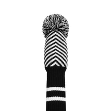 Load image into Gallery viewer, Scott Edward Knitted Golf Covers for Driver Wood,Fairway Wood and Hybrid Wood,Protect Golf Club from Scratches and Dust,Double Layers,Decorate Golf Bags, Black White Twill Pattern
