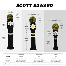 Load image into Gallery viewer, Scott Edward Knitted Golf Covers for Driver Wood,Fairway Wood and Hybrid Wood,Protect Golf Club from Scratches and Dust,Double Layers,Decorate Golf Bags, Flower Pattern