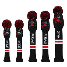 Load image into Gallery viewer, 2022 New Style Scott Edward Knitted Golf Covers for Driver Wood,Fairway Wood and Hybrid Wood,Protect Golf Club from Scratches and Dust,Decorate Golf Bags with Red Spider Pattern