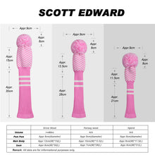 Load image into Gallery viewer, 2022 New Style Scott Edward Knitted Golf Covers for Driver Wood,Fairway Wood and Hybrid Wood,Protect Golf Club from Scratches and Dust,Decorate Golf Bags with Pink Herringbone Pattern