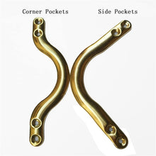 Load image into Gallery viewer, Scott Edward Pool Snooker Table Leather Pockets, Billiard Leather Net Pockets, Included Wood Screws, Set of 6, Homemade Tables or Game Room