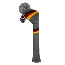 Load image into Gallery viewer, Scott Edward Knitted Golf Covers for Driver Wood,Fairway Wood and Hybrid Wood,Protect Golf Club from Scratches and Dust,Double Layers,Decorate Golf Bags, Grey Yellow Pattern