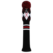 Load image into Gallery viewer, Scott Edward Golf Club Knitted Headcovers for Driver(460cc),Fairway(3/5/7) and Hybrid(UT),Double Layers Acrylic Yarn, Black White Red Argyle  Pattern for Golfer Gifts,Golf Club Protector
