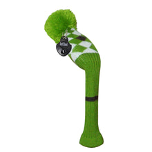 Load image into Gallery viewer, Scott Edward Knitted Golf Covers for Driver Wood,Fairway Wood and Hybrid Wood,Protect Golf Club from Scratches and Dust,Double Layers,Decorate Golf Bags,Green Grey Argyles