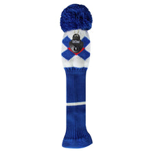 Load image into Gallery viewer, Scott Edward Knitted Golf Covers for Driver Wood,Fairway Wood and Hybrid Wood,Protect Golf Club from Scratches and Dust,Decorate Golf Bags with Blue Red Argyles