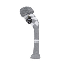 Load image into Gallery viewer, Scott Edward Golf Club Covers for Driver(460cc),Fairway and Hybrid,Grey White Argyles Elastic Yarn,Sung Fit for Golf Head with Pom Pom,Protect golf from Scratches and Dust
