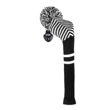Load image into Gallery viewer, Scott Edward Knitted Golf Covers for Driver Wood,Fairway Wood and Hybrid Wood,Protect Golf Club from Scratches and Dust,Double Layers,Decorate Golf Bags, Black White Twill Pattern