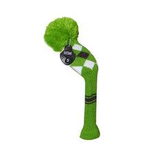 Load image into Gallery viewer, Scott Edward Knitted Golf Covers for Driver Wood,Fairway Wood and Hybrid Wood,Protect Golf Club from Scratches and Dust,Double Layers,Decorate Golf Bags,Green Grey Argyles