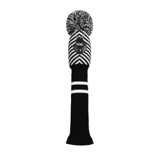 Load image into Gallery viewer, Scott Edward Knitted Golf Covers for Driver Wood,Fairway Wood and Hybrid Wood,Protect Golf Club from Scratches and Dust,Double Layers,Decorate Golf Bags, Black White Twill Pattern