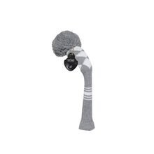 Load image into Gallery viewer, Scott Edward Golf Club Covers for Driver(460cc),Fairway and Hybrid,Grey White Argyles Elastic Yarn,Sung Fit for Golf Head with Pom Pom,Protect golf from Scratches and Dust