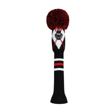 Load image into Gallery viewer, Scott Edward Golf Club Knitted Headcovers for Driver(460cc),Fairway(3/5/7) and Hybrid(UT),Double Layers Acrylic Yarn, Black White Red Argyle  Pattern for Golfer Gifts,Golf Club Protector