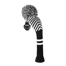 Load image into Gallery viewer, Scott Edward Knitted Golf Covers for Driver Wood,Fairway Wood and Hybrid Wood,Protect Golf Club from Scratches and Dust,Double Layers,Decorate Golf Bags, Black White Twill Pattern