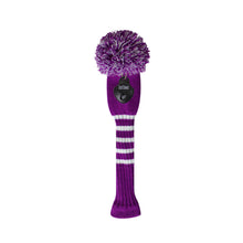 Load image into Gallery viewer, Scott Edward Purple White Stripes Golf Bag Head Cover Detail