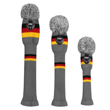 Load image into Gallery viewer, Scott Edward Knitted Golf Covers for Driver Wood,Fairway Wood and Hybrid Wood,Protect Golf Club from Scratches and Dust,Double Layers,Decorate Golf Bags, Grey Yellow Pattern