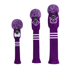Load image into Gallery viewer, Scott Edward Knitted Golf Covers for Driver Wood,Fairway Wood and Hybrid Wood,Protect Golf Club from Scratches and Dust,Double Layers,Decorate Golf Bags, The Queens Suit Pattern