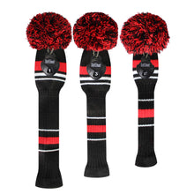 Load image into Gallery viewer, Scott Edward Golf Club Head Covers Fits Well Driver(460cc) Fairway Wood and Hybrid(UT) The Perfect Change for Golf Bag,Classical Red White Stripes
