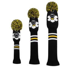 Load image into Gallery viewer, Scott Edward Knitted Golf Covers for Driver Wood,Fairway Wood and Hybrid Wood,Protect Golf Club from Scratches and Dust,Double Layers,Decorate Golf Bags, Flower Pattern