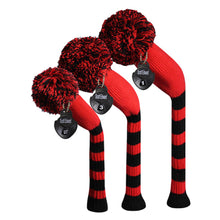 Load image into Gallery viewer, 2022 New Style Scott Edward Knitted Golf Covers for Driver Wood,Fairway Wood and Hybrid Wood,Protect Golf Club from Scratches and Dust,Decorate Golf Bags with Red Black Stripes