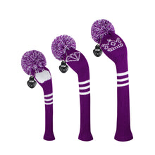 Load image into Gallery viewer, Scott Edward Knitted Golf Covers for Driver Wood,Fairway Wood and Hybrid Wood,Protect Golf Club from Scratches and Dust,Double Layers,Decorate Golf Bags, The Queens Suit Pattern
