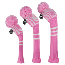 Load image into Gallery viewer, 2022 New Style Scott Edward Knitted Golf Covers for Driver Wood,Fairway Wood and Hybrid Wood,Protect Golf Club from Scratches and Dust,Decorate Golf Bags with Pink Herringbone Pattern