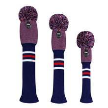 Load image into Gallery viewer, Scott Edward Knitted Golf Covers for Driver Wood,Fairway Wood and Hybrid Wood,Protect Golf Club from Scratches and Dust,Double Layers,Decorate Golf Bags, Blue Dots Pattern