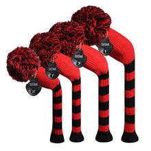 Load image into Gallery viewer, 2022 New Style Scott Edward Knitted Golf Covers for Driver Wood,Fairway Wood and Hybrid Wood,Protect Golf Club from Scratches and Dust,Decorate Golf Bags with Red Black Stripes
