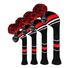 Load image into Gallery viewer, Scott Edward Golf Club Head Covers Fits Well Driver(460cc) Fairway Wood and Hybrid(UT) The Perfect Change for Golf Bag,Classical Red White Stripes