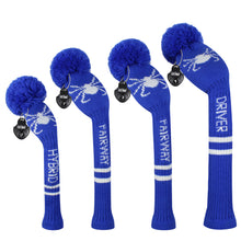 Load image into Gallery viewer, 2022 New Style Scott Edward Knitted Golf Covers for Driver Wood,Fairway Wood and Hybrid Wood,Protect Golf Club from Scratches and Dust,Decorate Golf Bags with Blue Spider Pattern
