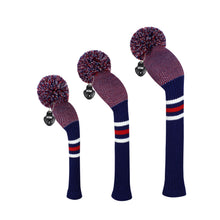 Load image into Gallery viewer, Scott Edward Knitted Golf Covers for Driver Wood,Fairway Wood and Hybrid Wood,Protect Golf Club from Scratches and Dust,Double Layers,Decorate Golf Bags, Blue Dots Pattern