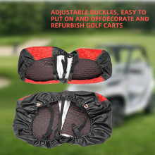 Load image into Gallery viewer, Scott Edward Golf Cart Accessories Golf Cart Seat Covers for Club Car Precedent/DS/EZGO TXT/RXV, Universal Replace The Front Vinyl Leather Seat Cushions, Adjustable Straps Retractable Buckle
