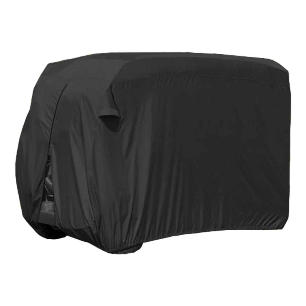 Scott Edward Golf Cart Cover 400D Waterproof Windproof Sunproof Outdoor All-Weather Polyester Full Golf Cart Cover Fits EZGO, Club Car, Yamaha, 2/4 Passenger Golf Cart, Black without vent