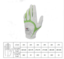 Load image into Gallery viewer, Scott Edward 1pcs men&#39;s single green white left hand golf microfiber nano non-slip breathable gloves
