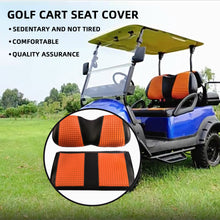 Load image into Gallery viewer, Scott Edward Golf Cart Accessories Golf Cart Seat Covers for Club Car Precedent/DS/EZGO TXT/RXV, Universal Replace The Front Vinyl Leather Seat Cushions, Adjustable Straps Retractable Buckle
